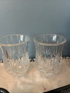 Clear Cut Crystal-Hurricane Lamp Replacement Set - Will sell one